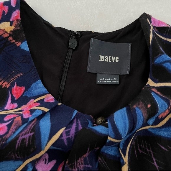 Anthropologie Maeve Elia Cold Shoulder Floral Dress, Size 0 NWOT - Picture 11 of 12